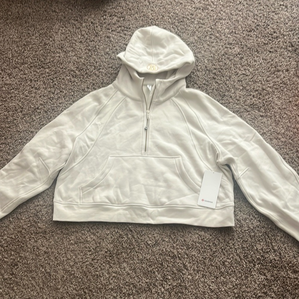 NWT LULULEMON SCUBAOVERSIZED HALF-ZIP HOODIE- BONE